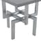 Armen Living Illusion Gray Wood End Table with Brushed Stainless Steel Base LCILLABSGR - alternate 3
